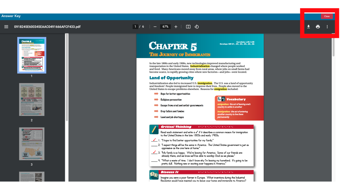 Answer Keys for Teachers